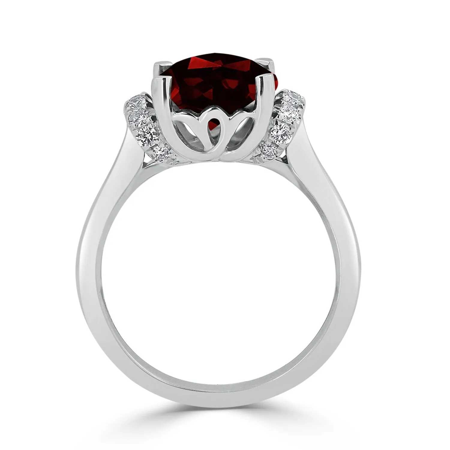 Auriya Unique 3 3/8ct Cushion-cut Garnet and Diamond Engagement Ring 1/5cttw 14k Gold sold by Zulily product image thumbnail 5