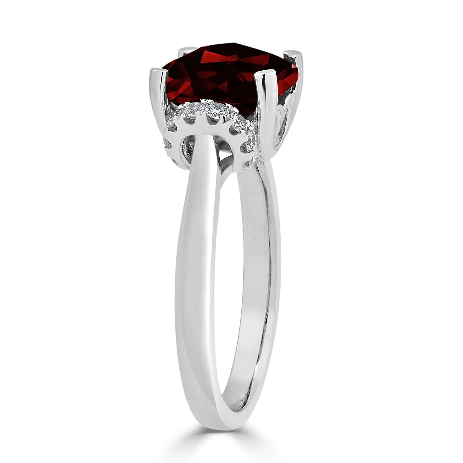 Auriya Unique 3 3/8ct Cushion-cut Garnet and Diamond Engagement Ring 1/5cttw 14k Gold sold by Zulily product image thumbnail 4