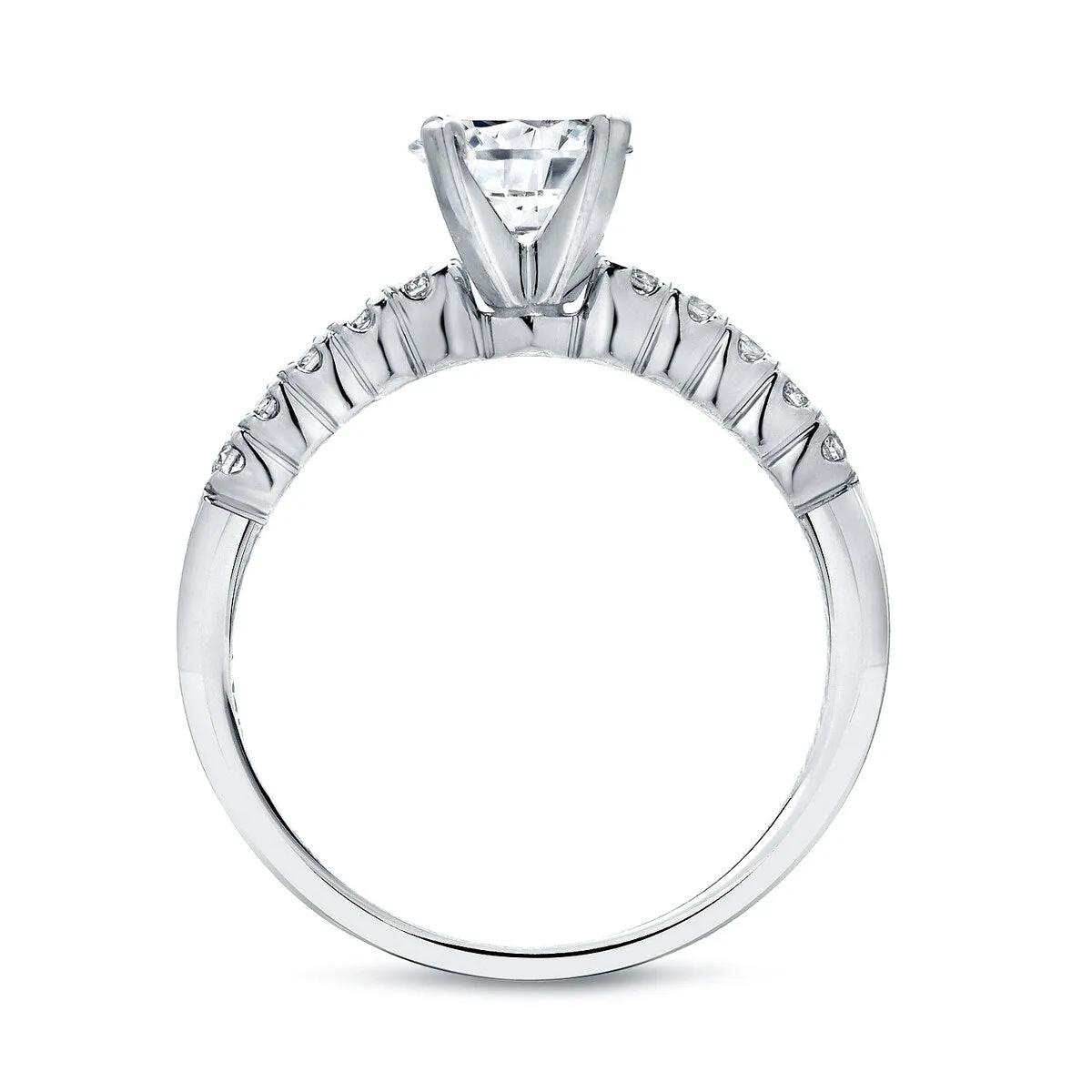 Auriya 14k Gold 1 4/5ctw Round Moissanite Engagement Ring Set sold by Zulily product image thumbnail 5