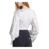 Guess Women's Jazzi Printed Kimono Sleeves Bodysuit Gray Size Medium sold by Zulily