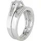 Miadora 14k White Gold 1/2ct TDW Diamond Bridal Ring Set sold by Zulily product image thumbnail 3