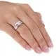 Miadora 14k White Gold 1/2ct TDW Diamond Bridal Ring Set sold by Zulily product image thumbnail 2
