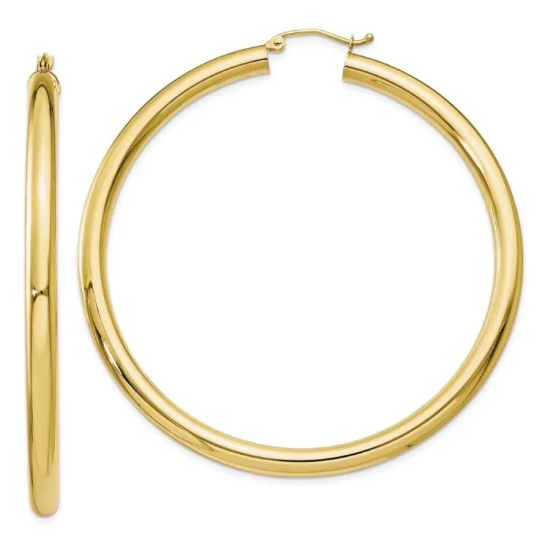 Curata 10k Yellow Gold 60x4mm Polished Extra Large Classic Tube Hoop Earrings sold by Zulily