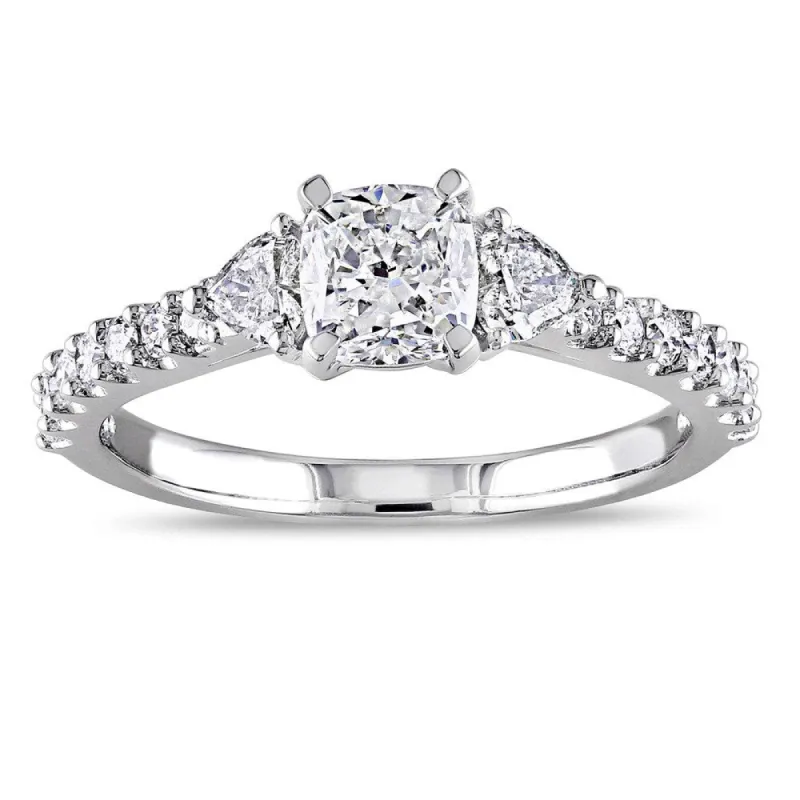 Miadora Signature Collection 14k White Gold 1 1/4ct TDW Diamond 3-Stone Engagement Ring sold by Zulily