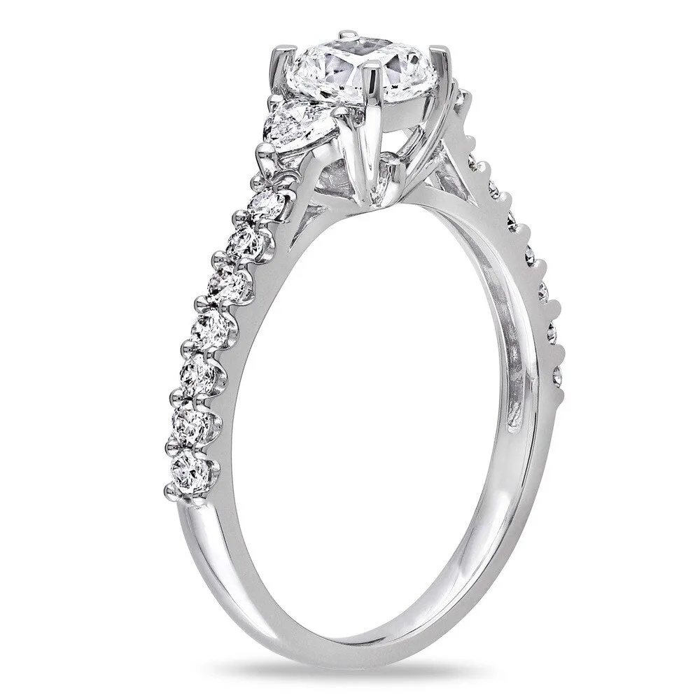 Miadora Signature Collection 14k White Gold 1 1/4ct TDW Diamond 3-Stone Engagement Ring sold by Zulily product image thumbnail 2