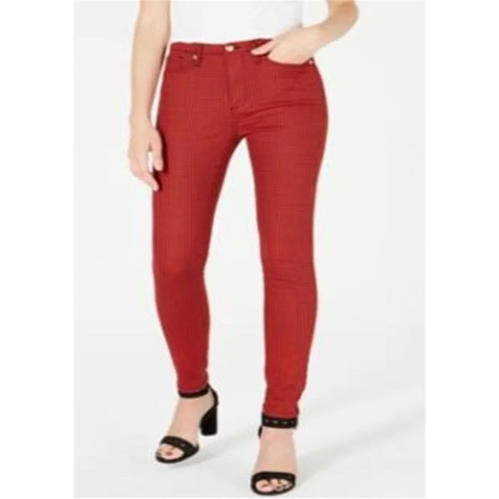 Juicy Couture Women's Printed High Rise Skinny Jeans Red Size 24 sold by Zulily