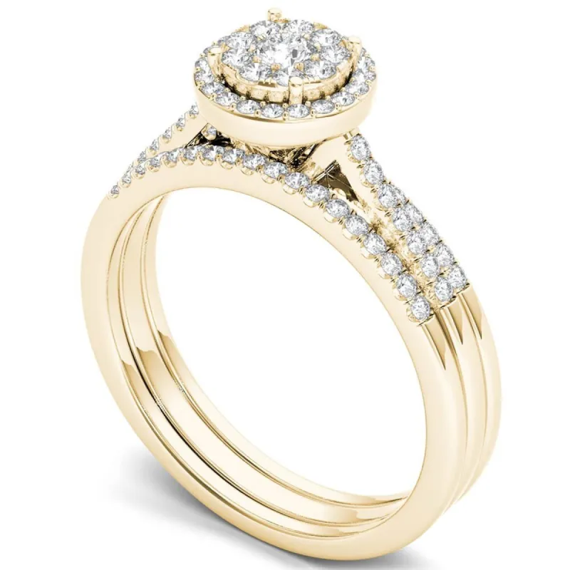 De Couer 10k Gold 1/2ct TDW Diamond Bridal Ring Set sold by Zulily