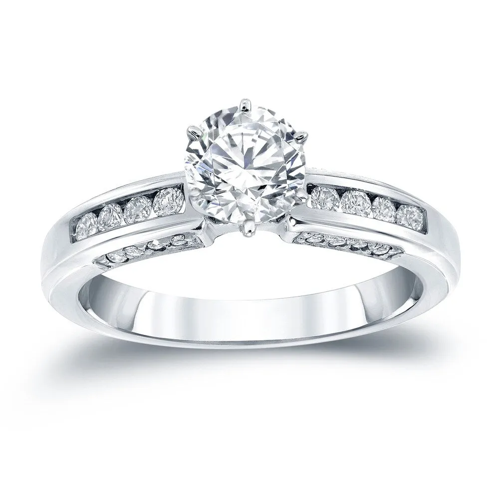 Auriya 14k Gold 1/2ctw Round Diamond Engagement Ring (H-I, I1-I2) sold by Zulily