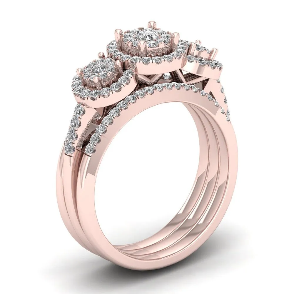 De Couer IGI Certified 3/4ct TDW Diamond Promise Bridal Set - Pink sold by Zulily product image thumbnail 2