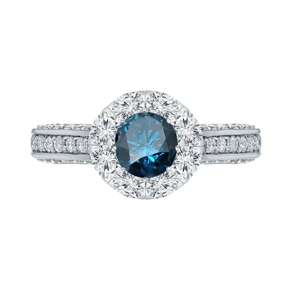 Auriya 1 3/4ctw Blue Diamond Halo Engagement Ring 14k Gold sold by Zulily product image thumbnail 5