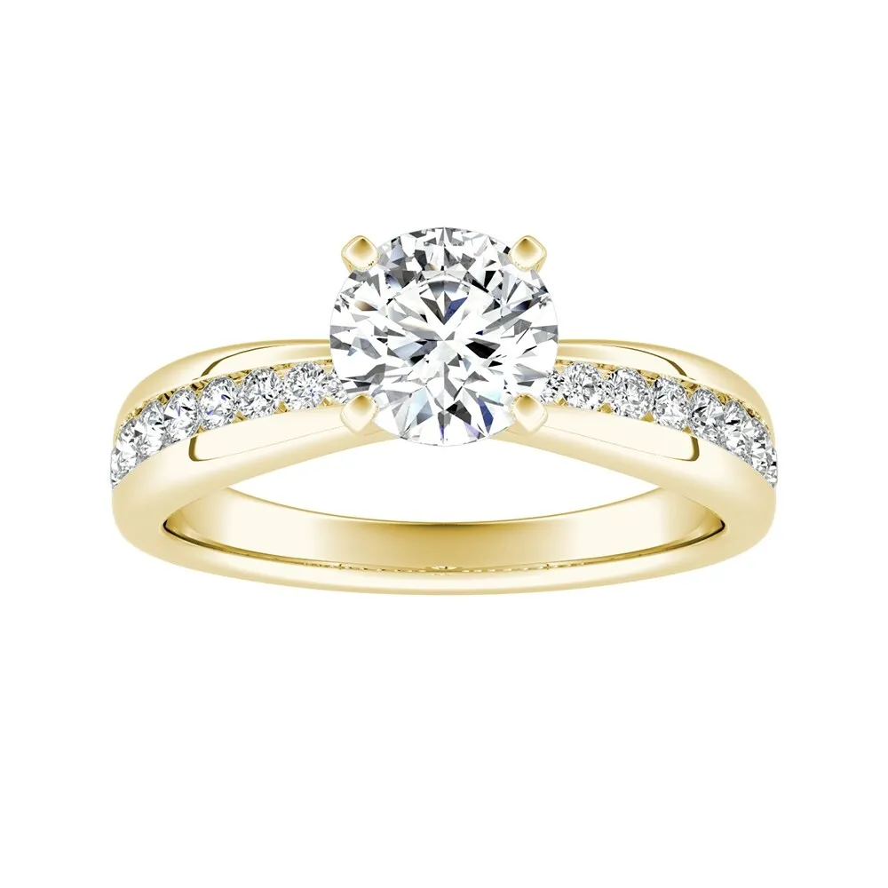 Auriya 14k Gold Round Moissanite Engagement Ring 1.83ctw sold by Zulily product image thumbnail 4