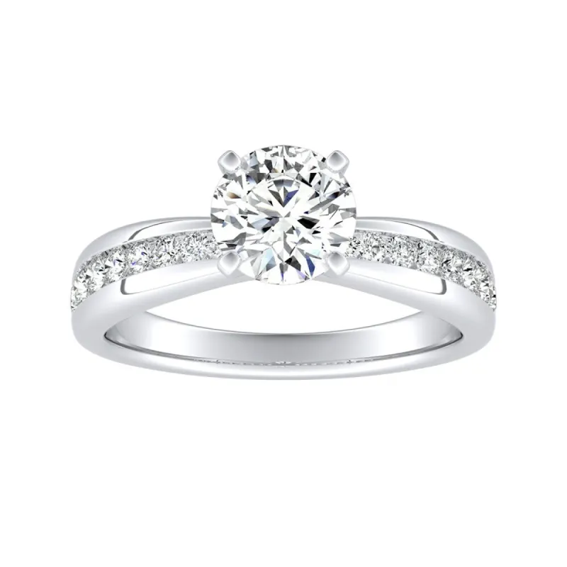 Auriya 14k Gold Round Moissanite Engagement Ring 1.83ctw sold by Zulily