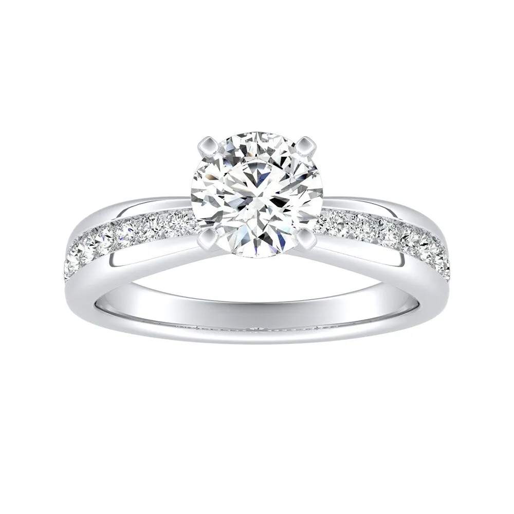 Auriya 14k Gold Round Moissanite Engagement Ring 1.83ctw sold by Zulily