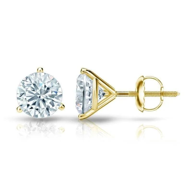 Auriya 18k Gold GIA Certified 2.00 carat TDW 3-Prong Martini Round Diamond Stud Earrings sold by Zulily product image thumbnail 5