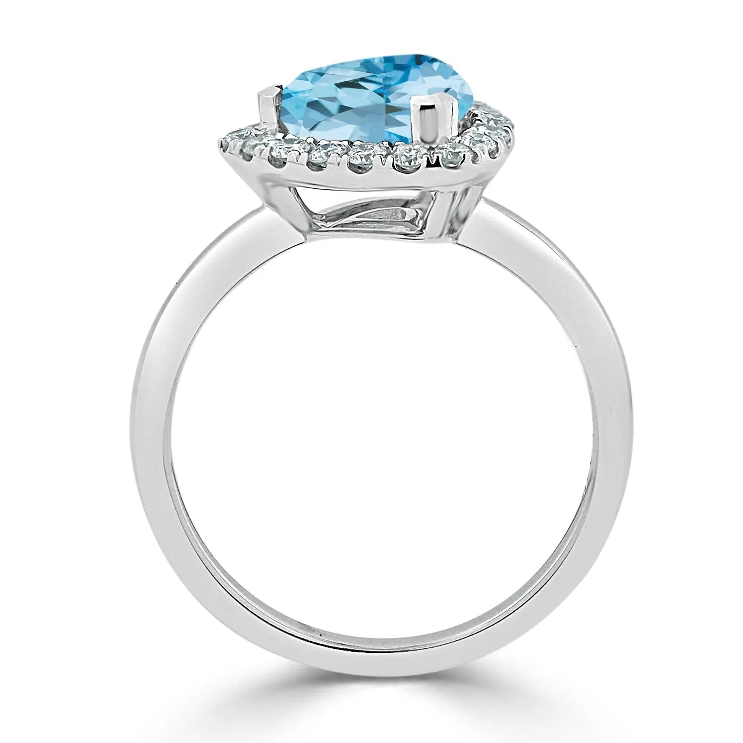 Auriya 2 1/8ct Trillion-cut Sky Blue Topaz 1/4cttw Halo Diamond Engagement Ring 14k Gold sold by Zulily product image thumbnail 5