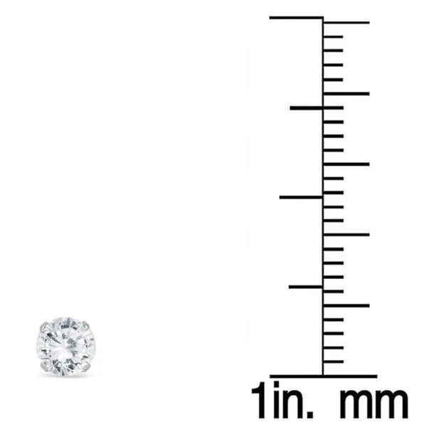 3/4 Carat TW Round Solitaire Diamond Stud Earrings in .925 Sterling Silver sold by Zulily product image thumbnail 2