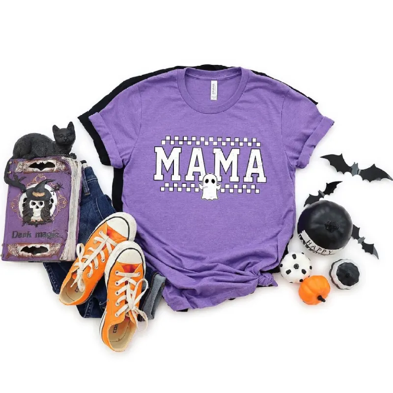 Mama Ghost Checkered Short Sleeve Tee sold by Zulily