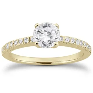 Marquee Jewels 14K Yellow Gold 1 CT TDW Diamond Fishtail Pave Ring sold by Zulily