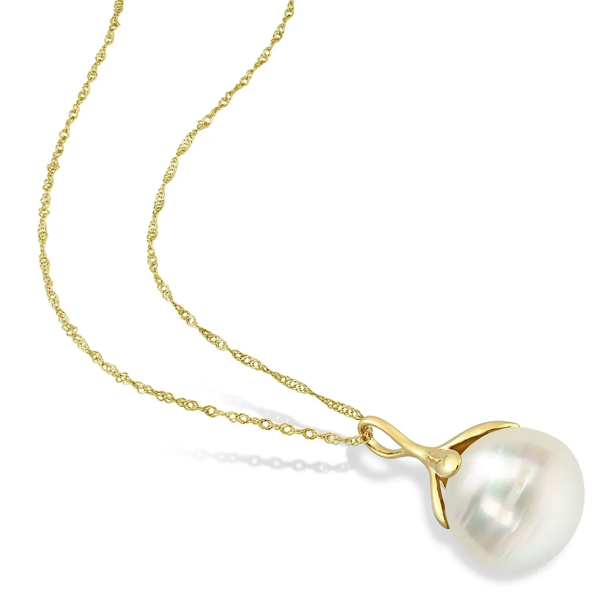 Miadora White South Sea Cultured Pearl Pendant in 14k Yellow Gold (10-11mm) sold by Zulily product image thumbnail 2