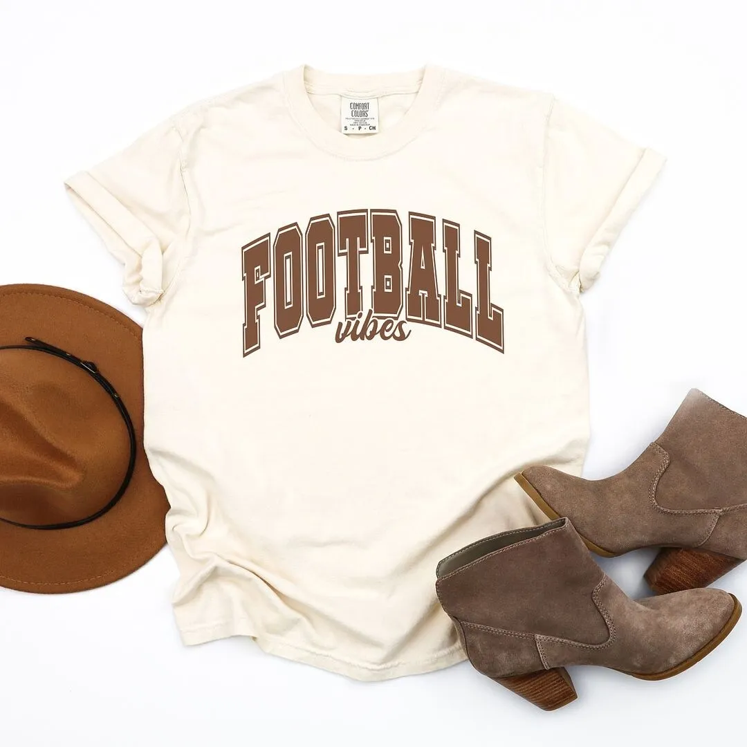Varsity Football Vibes Garment Dyed Tee sold by Zulily