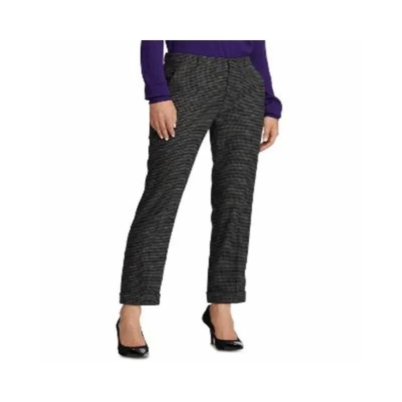 Ralph Lauren Women's Straight Wool Blend Pants Black Size 10 sold by Zulily