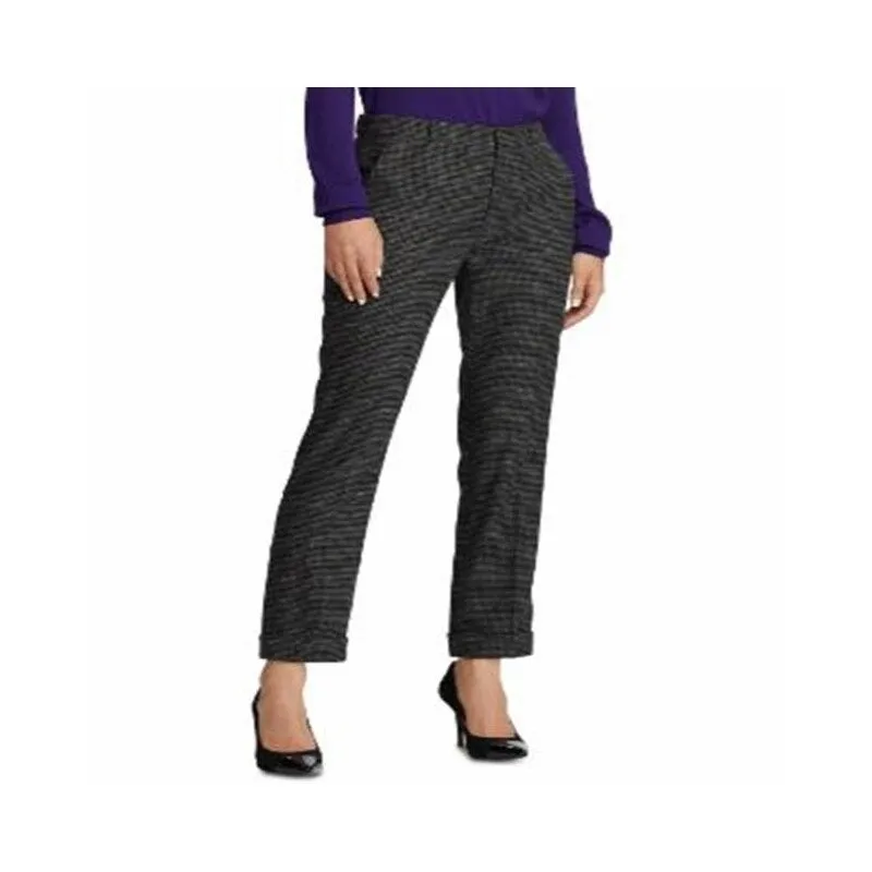 Ralph Lauren Women's Straight Wool Blend Pants Black Size 10 sold by Zulily