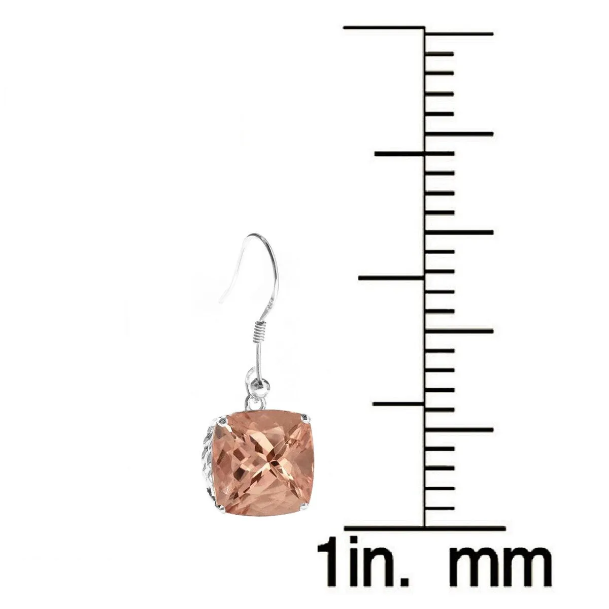 Sterling Silver with Morganite Dangle Earring sold by Zulily product image thumbnail 3