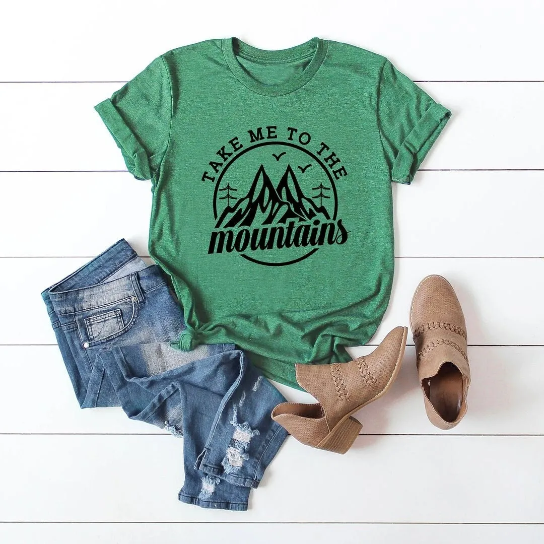 Take Me To The Mountains Circle Short Sleeve Tee sold by Zulily