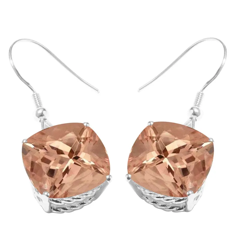 Sterling Silver with Morganite Dangle Earring sold by Zulily