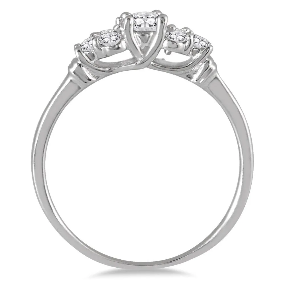 1/2 Carat TW Diamond Ring in 10K White Gold sold by Zulily product image thumbnail 2