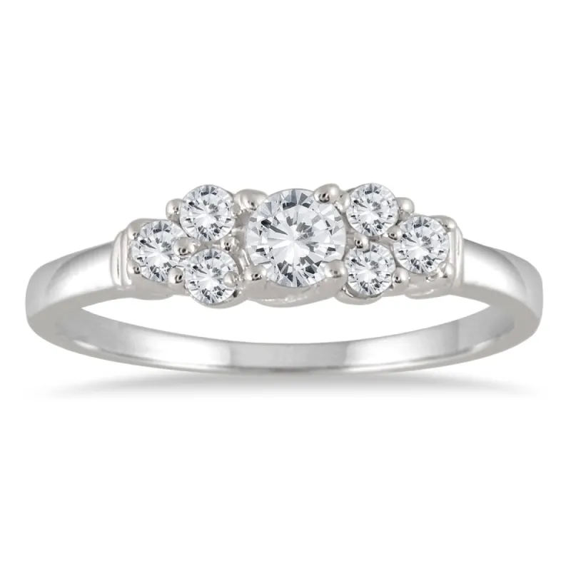 1/2 Carat TW Diamond Ring in 10K White Gold sold by Zulily