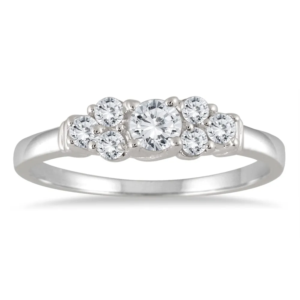 1/2 Carat TW Diamond Ring in 10K White Gold sold by Zulily