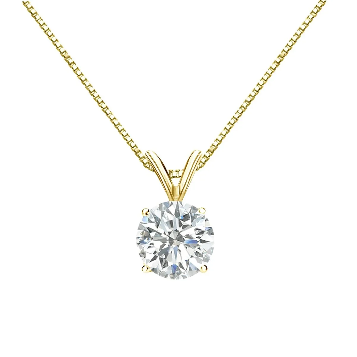 Auriya 14k Gold 1ctw Round Solitaire Diamond Necklace sold by Zulily product image thumbnail 2