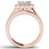 De Couer 14k Rose Gold 1 1/2ct TDW Diamond Halo Bridal Set - Pink sold by Zulily