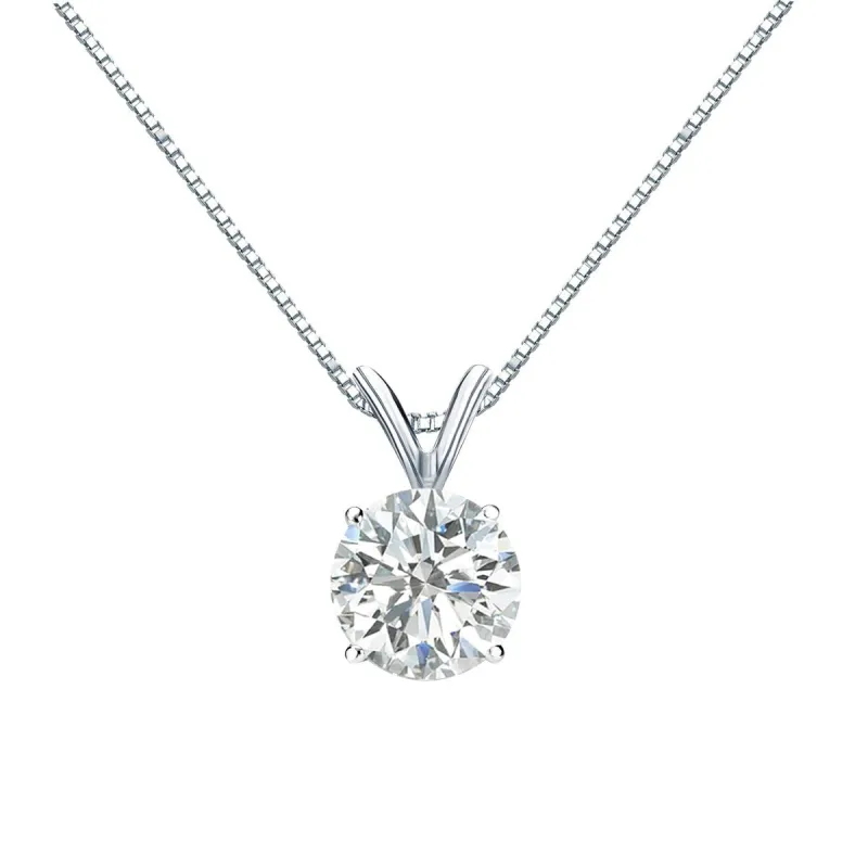 Auriya 14k Gold 1ctw Round Solitaire Diamond Necklace sold by Zulily