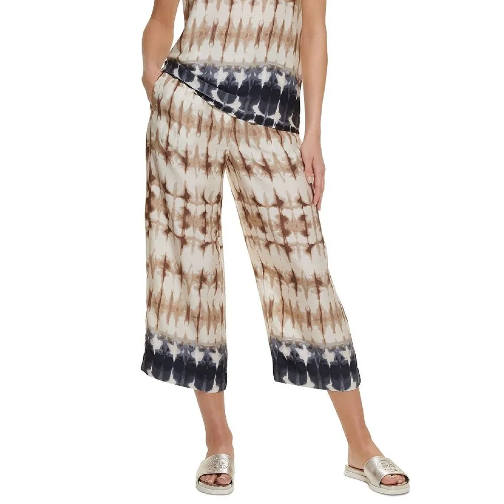 DKNY Women's Printed High Neck Tank Top Brown Size Small sold by Zulily product image thumbnail 3