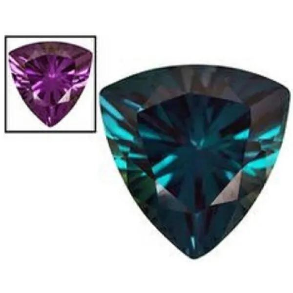 Sterling Silver Trillion Alexandrite and White Topaz Halo Ring sold by Zulily product image thumbnail 3