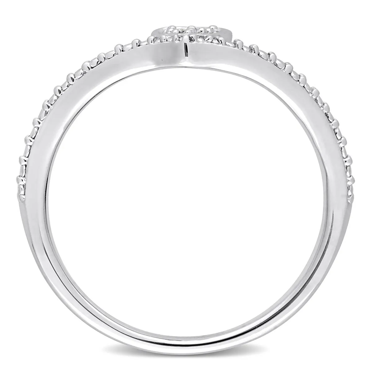 Miadora Diamond Accent Heart Promise Stacking Ring in Sterling Silver sold by Zulily product image thumbnail 3