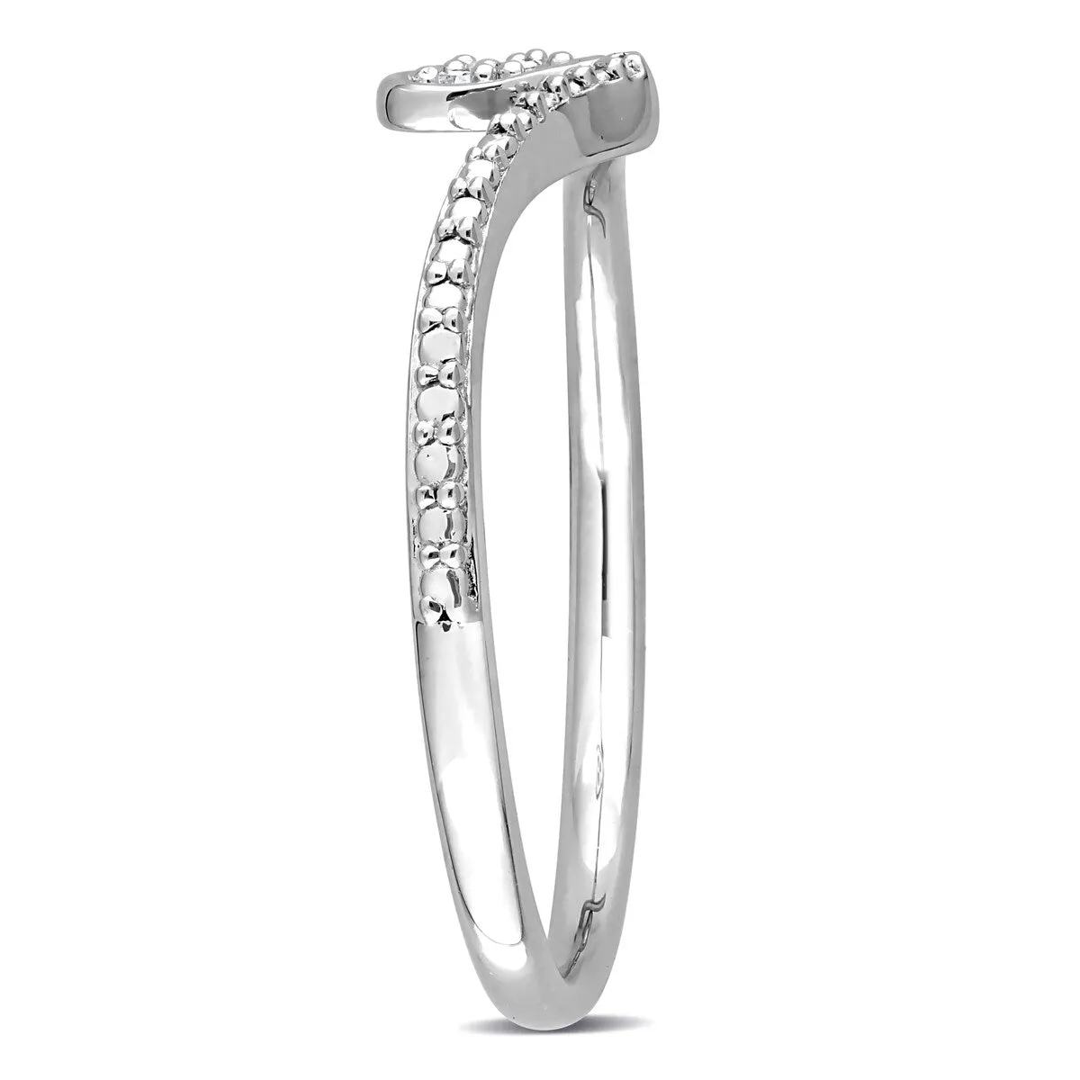 Miadora Diamond Accent Heart Promise Stacking Ring in Sterling Silver sold by Zulily product image thumbnail 2