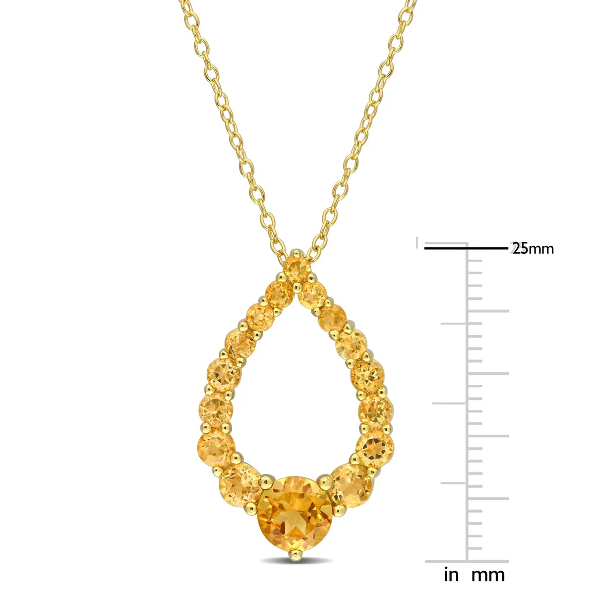 Miadora Madeira Citrine Honey Citrine & Citrine Open Necklace in Yellow Plated Sterling Silver sold by Zulily product image thumbnail 3