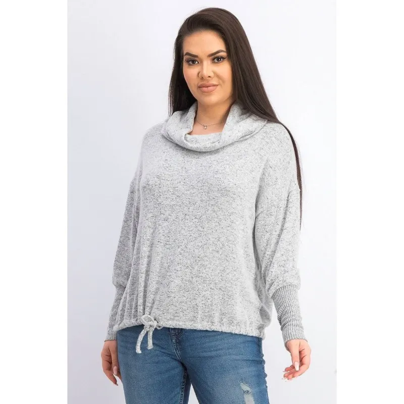 Hippie Rose Juniors' Women's Cozy Funnel-Neck Pullover PasGry - Size X-Large sold by Zulily