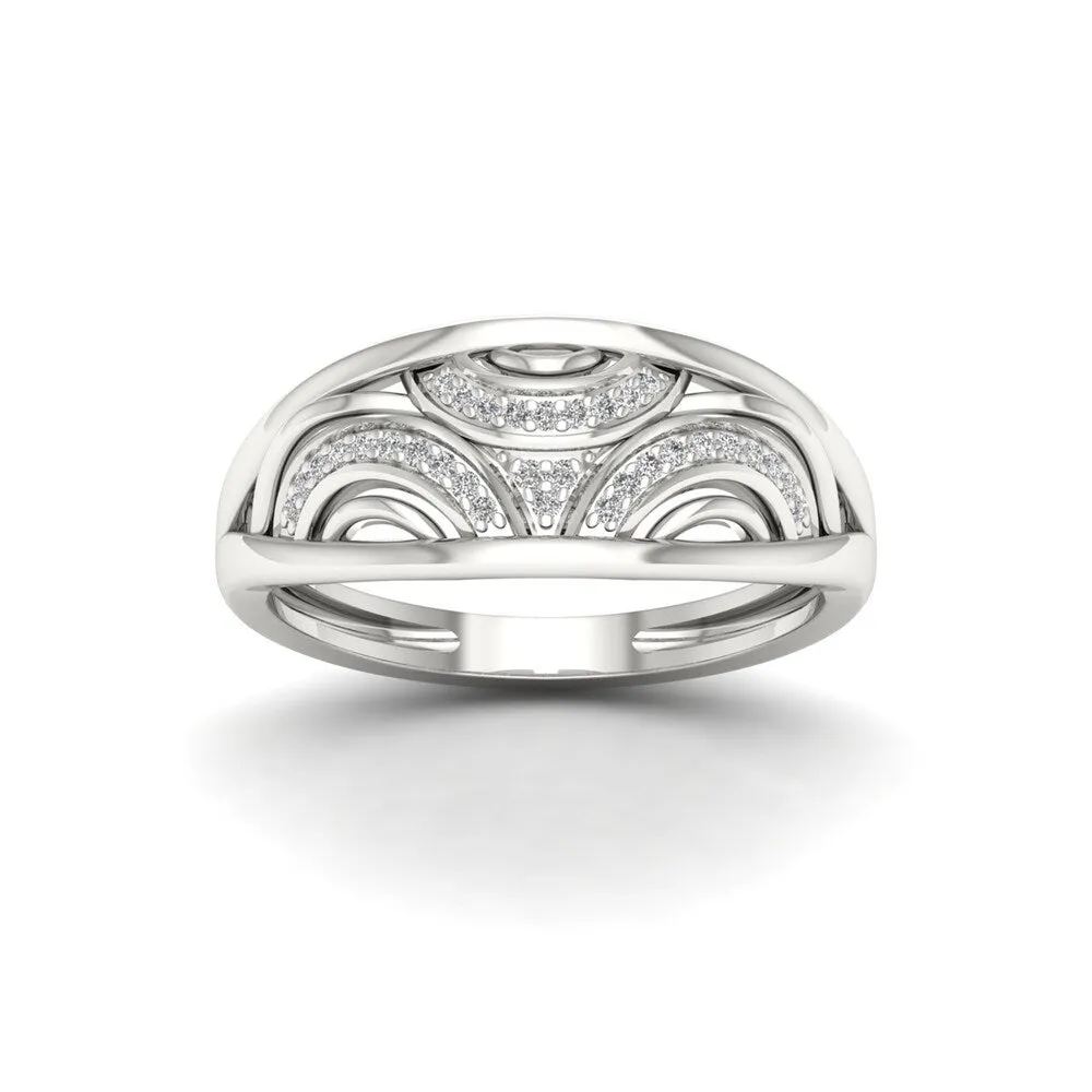 Sterling Silver 1/10ct TDW Diamond Fashion Ring sold by Zulily product image thumbnail 3