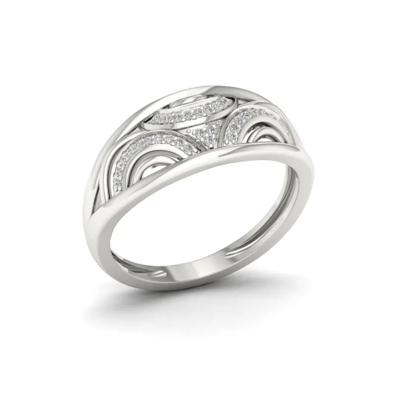 Sterling Silver 1/10ct TDW Diamond Fashion Ring sold by Zulily