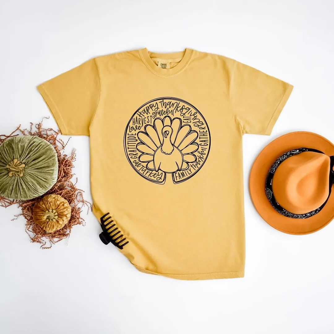 Turkey Circle Garment Dyed Tee sold by Zulily