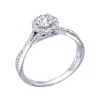 De Couer 14k Gold 3/4ct TDW Diamond Halo Engagement Ring sold by Zulily