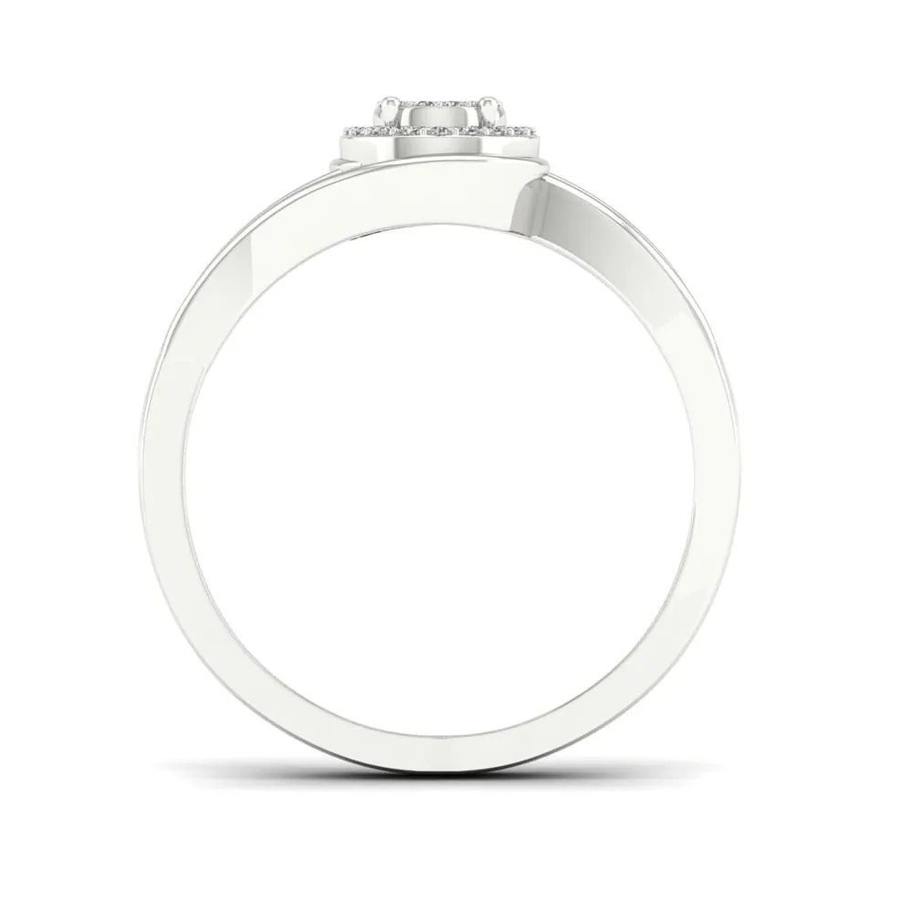De Couer 1/5ct TDW Diamond Bypass Engagement Ring - White sold by Zulily product image thumbnail 3
