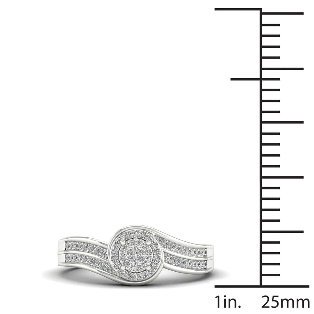 De Couer 1/5ct TDW Diamond Bypass Engagement Ring - White sold by Zulily product image thumbnail 4