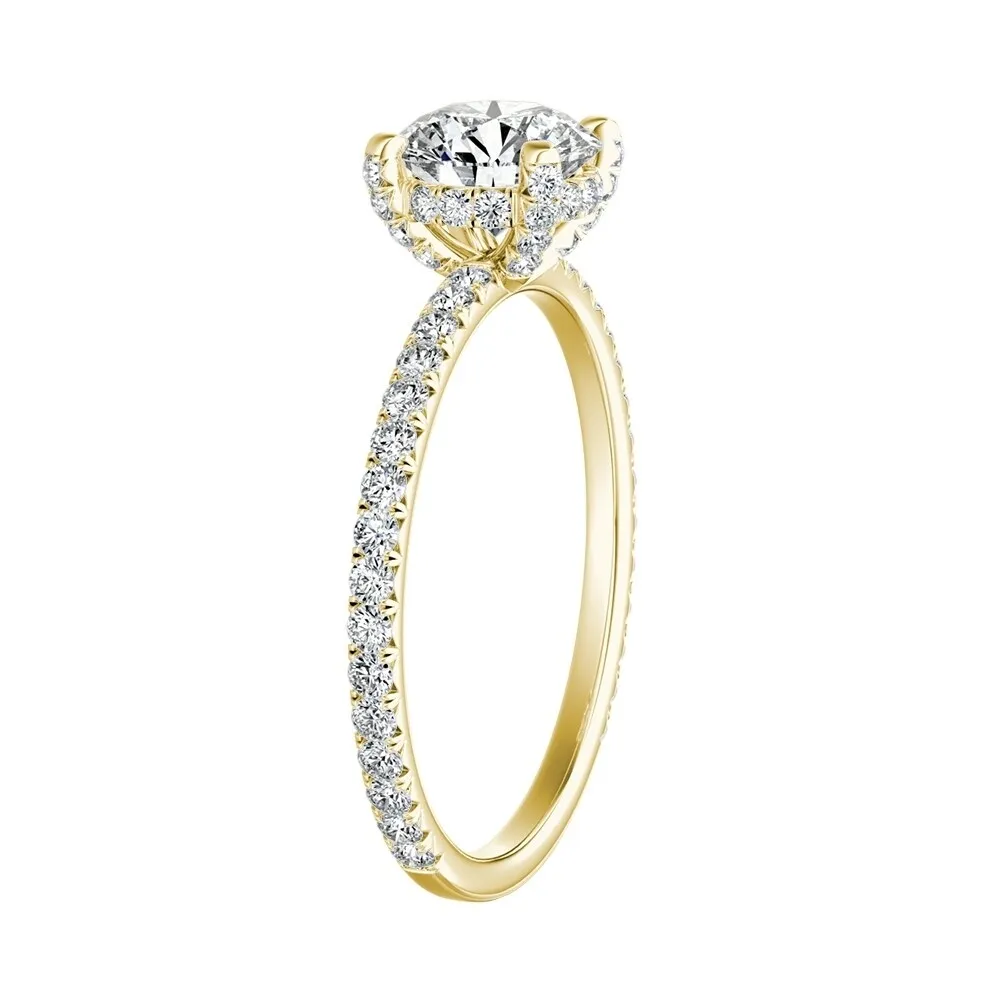 Auriya 14k Gold Classic 3/4ct Moissanite and Diamond Engagement Ring 1/3ctw sold by Zulily product image thumbnail 2