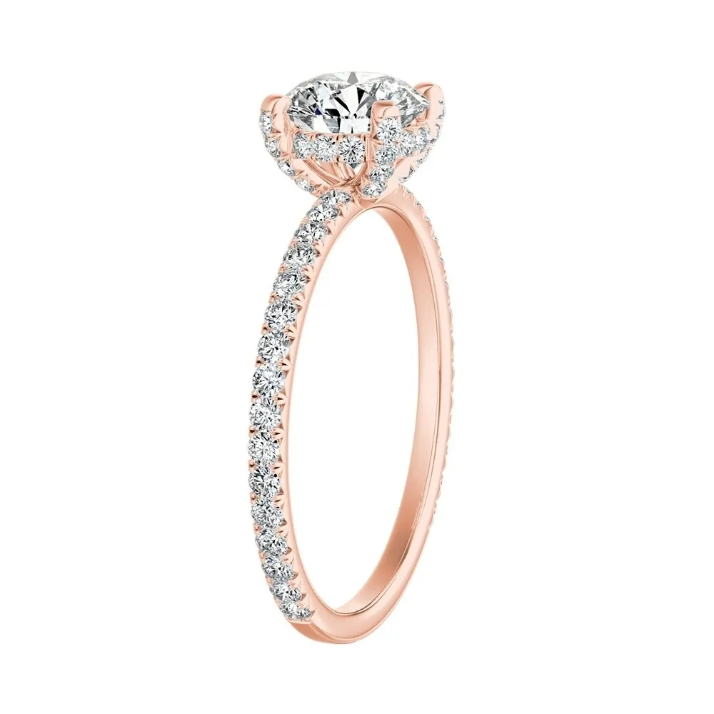 Auriya 14k Gold Classic 3/4ct Moissanite and Diamond Engagement Ring 1/3ctw sold by Zulily product image thumbnail 3