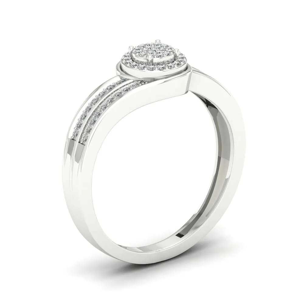 De Couer 1/5ct TDW Diamond Bypass Engagement Ring - White sold by Zulily product image thumbnail 2